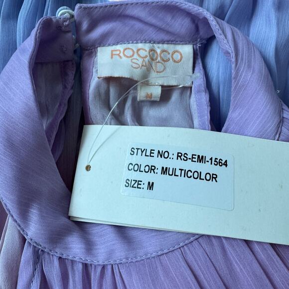 NEW Rococo Sand Emi Ombre Pleated Halter Dress - Picture 5 of 12